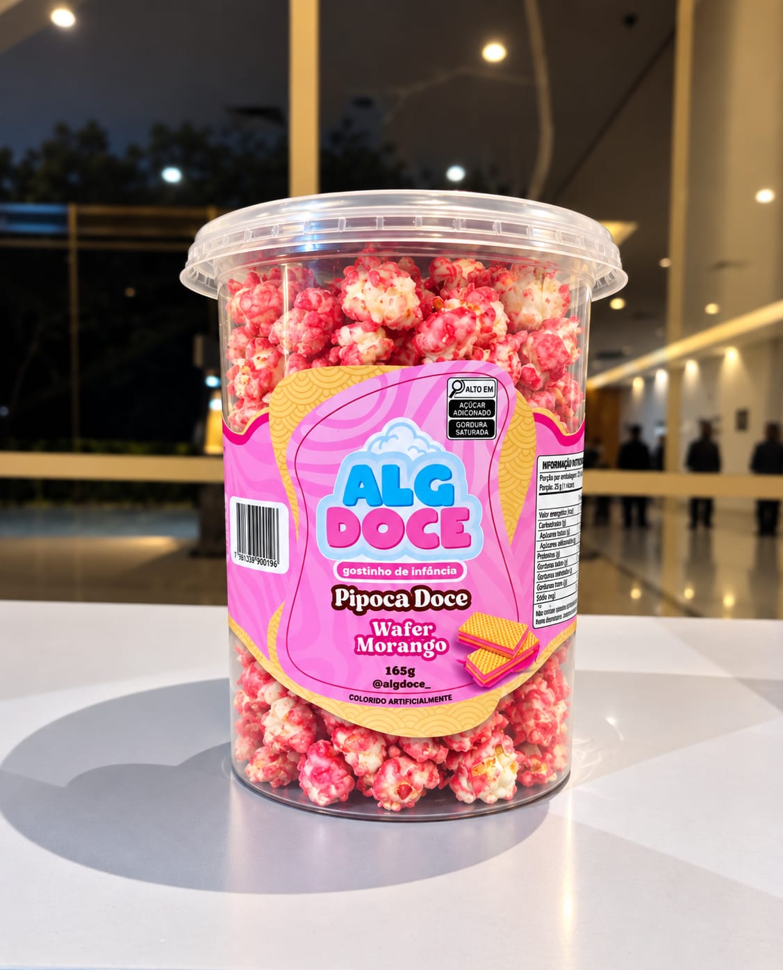 Pipoca Gourmet Wafer Morango